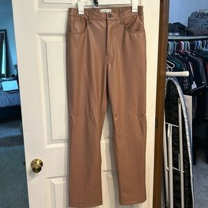 Abercrombie and Fitch Leather straight let pants